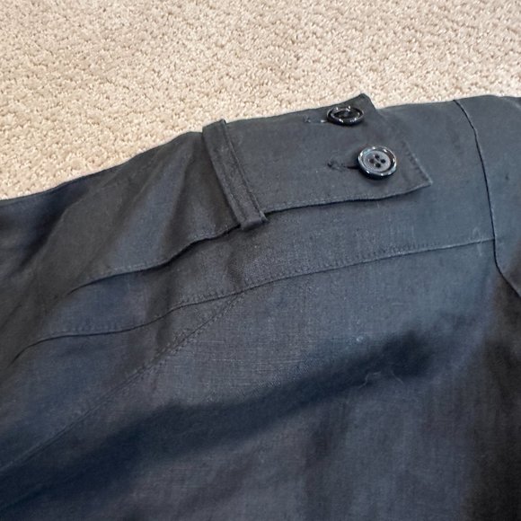 VTG Linda Allard Ellen Tracy Jacket Linen Black Embroidered Aztec Inca Size 10 - Picture 7 of 15